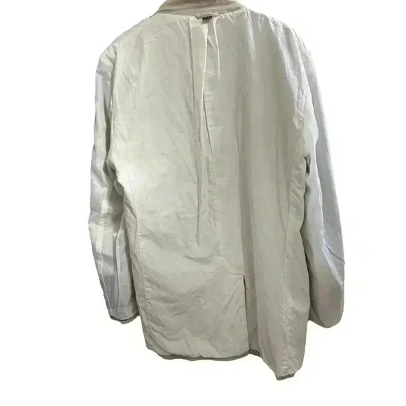 Club Monaco 2 button blazer coat cotton leather elbow patch largr - Picture 3 of 7